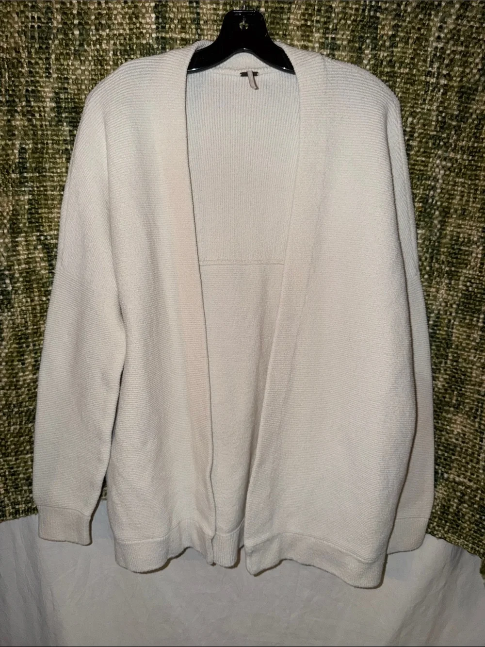 Free People Women's Size M Cream Serenity Ottoman Knit Cardigan Sweater